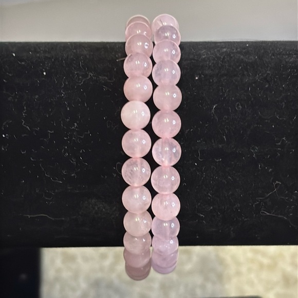 Jewelry - 💗CR10 Natural Rose Quartz Crystal Bracelet 6mm